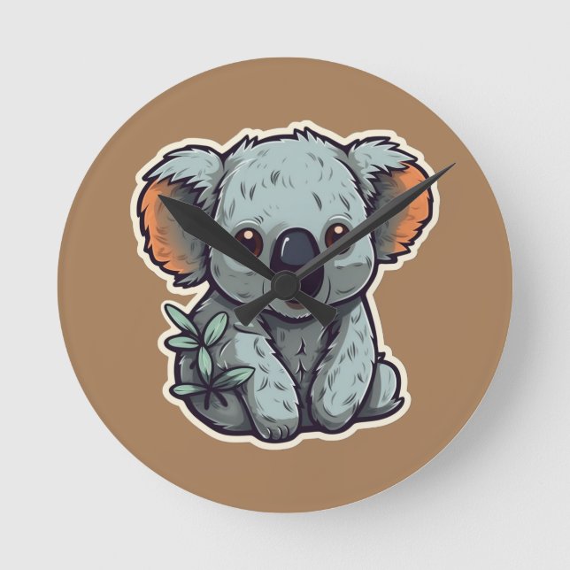 RELÓGIO REDONDO CARTOON KOALA BEAR (Frente)