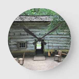 Relógio Redondo Casa Appalachian em Mabry Mill, Virginia