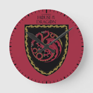 Relógio Redondo CASA DO DRAGÃO   House Targaryen Crest