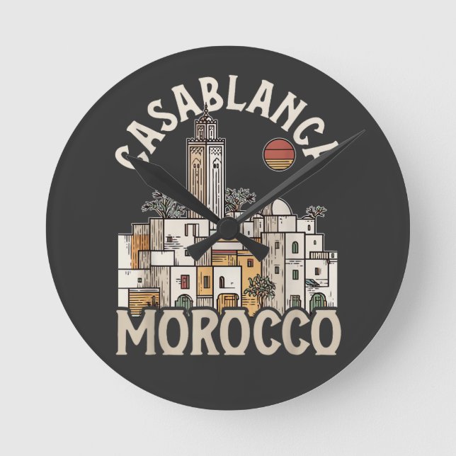 Relógio Redondo casablanca marrocos  (Frente)