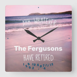 Relógio Redondo Casal Reformado Qualquer Nome Familiar Aposentador