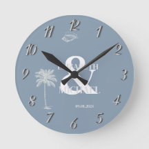Casamento Tropical Minimalista Azul Poeirento