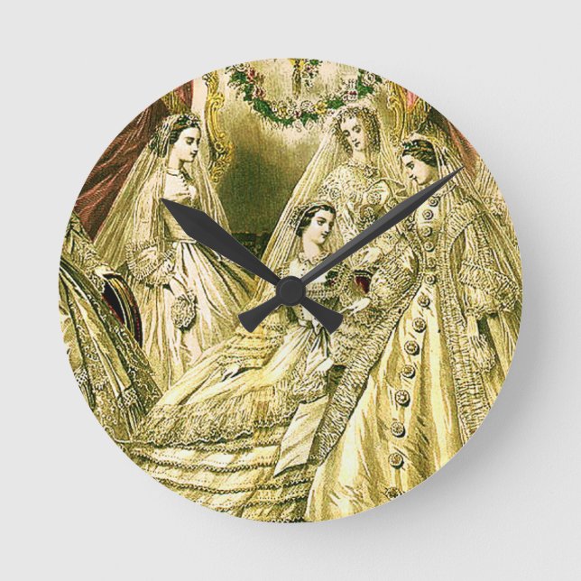 Relógio Redondo Casamento vintage antigo da noiva (Frente)