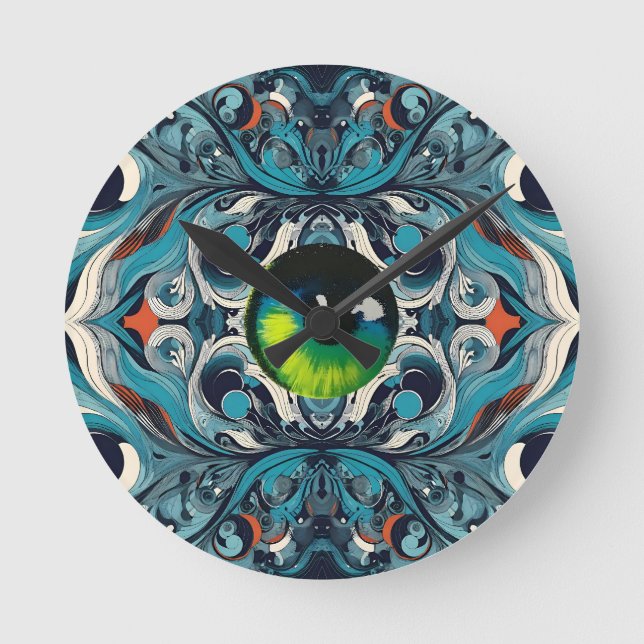 Relógio Redondo Cataract Contra-ataque - Ken Gage Art (Frente)