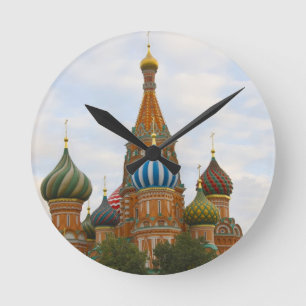 Relógio Redondo Catedral de Basil na Praça Vermelha, Moscou