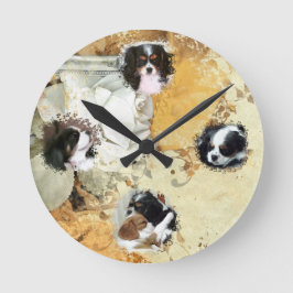 Relógio Redondo Cavaleiro Rei Charles Spaniel