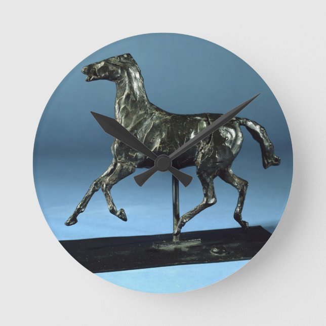 Relógio Redondo Cavalo de Trote (bronze) (Frente)
