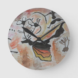 Relógio Redondo Cave Art Abstrato