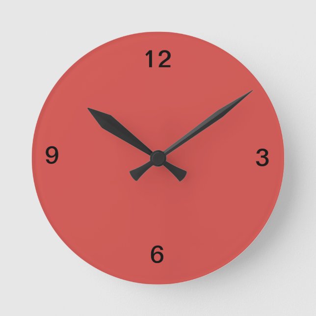 Relógio Redondo Cayenne Red Wall Clock (Frente)