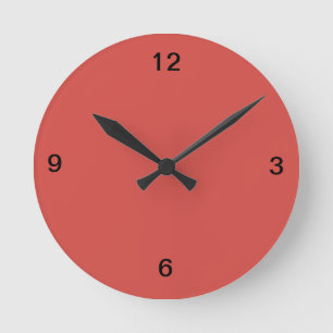 Relógio Redondo Cayenne Red Wall Clock