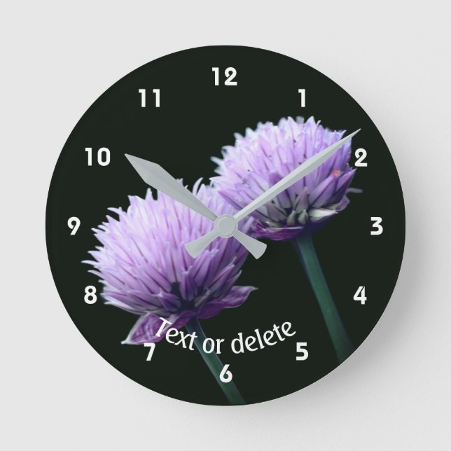 Relógio Redondo Cebolinha Florida Allium Personalizada (Frente)