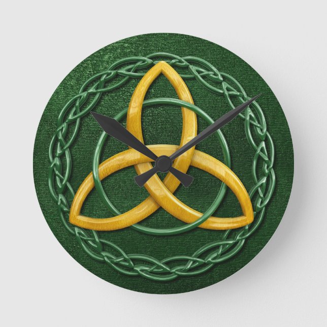 Relógio Redondo Celtic Trinity Knot (Frente)