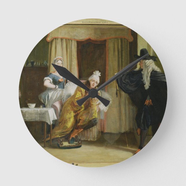 Relógio Redondo Cena de "Le Malade Imaginaire" por Moliere (1622 (Frente)