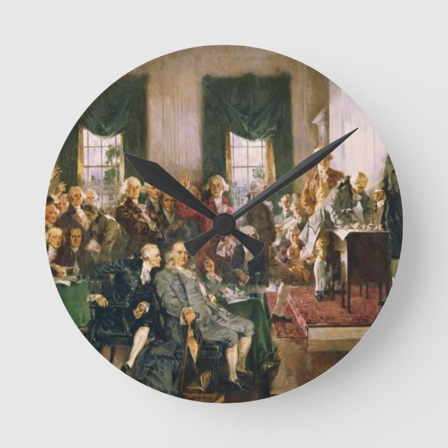 Relógio Redondo Cena na Assinatura da Constituição (Frente)