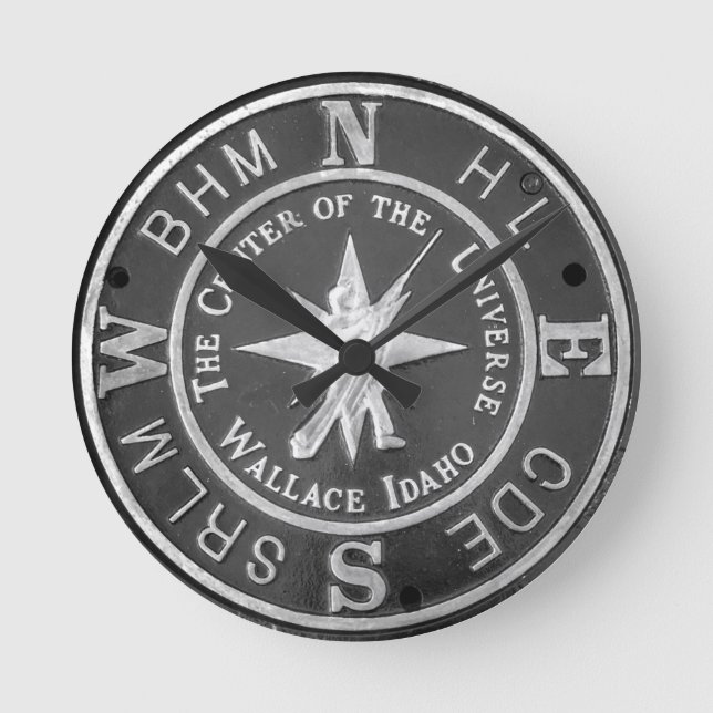 Relógio Redondo Centro do Universo em Wallace Idaho (Frente)