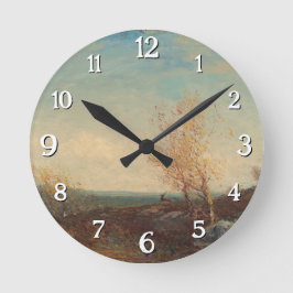 Relógio Redondo Cerf Dans La Forêt De Fontainebleau Félix Ziem