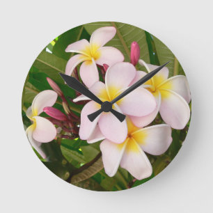 Relógio Redondo Chá de Bebê de Orquídeas Havaianas Aloha
