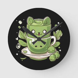 Relógio Redondo chá verde matcha