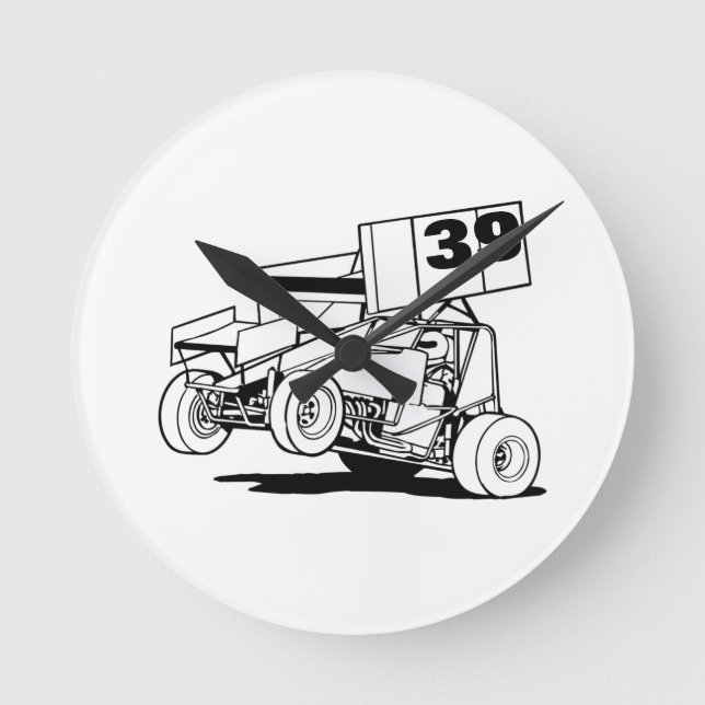 Relógio Redondo Chapéu personalizado do carro Sprint, personalize- (Frente)