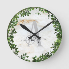 Relógio Redondo Chaveiro personalizado único com tema botânico