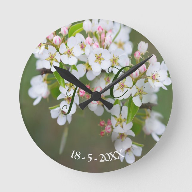 Relógio Redondo Cherry Blossom Clock (Frente)