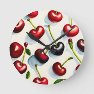 Relógio Redondo Cherry Pop Wall Clock
