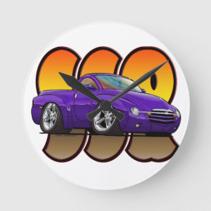 Relógio Redondo Chevy roxo SSR