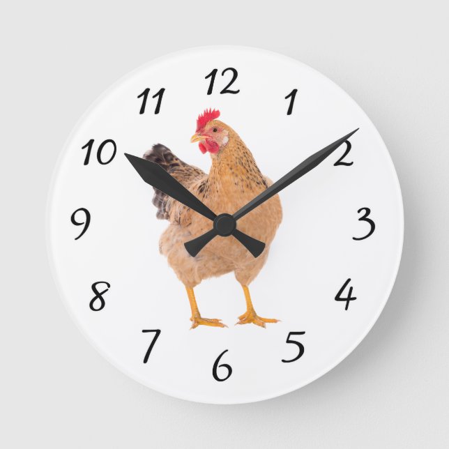 RELÓGIO REDONDO CHICKEN ROOSTER WALL CLOCK (Frente)