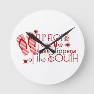 Relógio Redondo Chinelos...Escorregadias de vidro do Sul