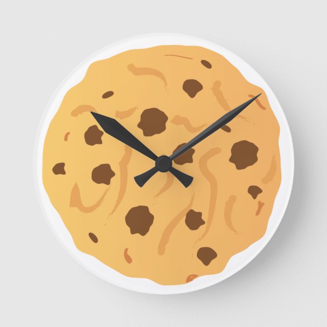 Relógio Redondo Chocolate Chip Cookie Clock (Frente)