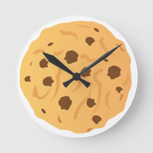 Relógio Redondo Chocolate Chip Cookie Clock