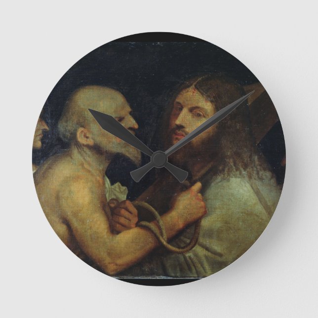 Relógio Redondo Christ Carrying the Cross (Frente)