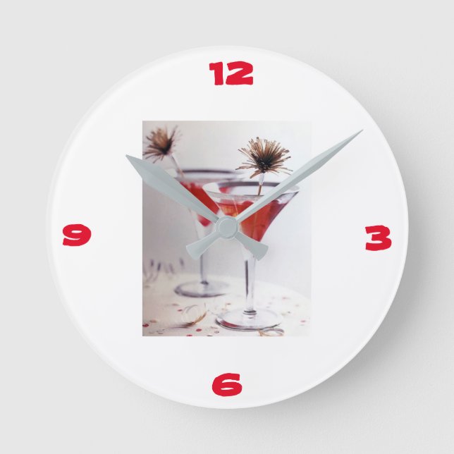 RELÓGIO REDONDO **CHRISTMAS COCKTAIL** ROUND CLOCK (Frente)