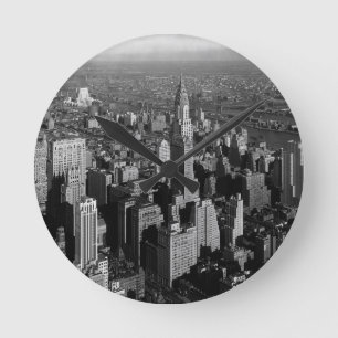 Relógio Redondo Chrysler Building New York Manhattan