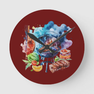 Relógio Redondo CHURRASCO e grelha