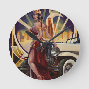 Relógio Redondo Cidade do motor de Detroit, Michigan  