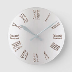 Relógio Redondo Cinzas de marfim de titânio prensas de metal mínim