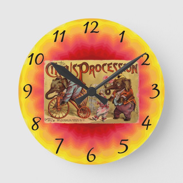 Relógio Redondo Circo (Frente)