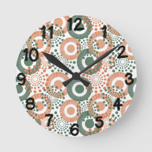 Relógio Redondo Círculos, Círculos em Todos os lugares