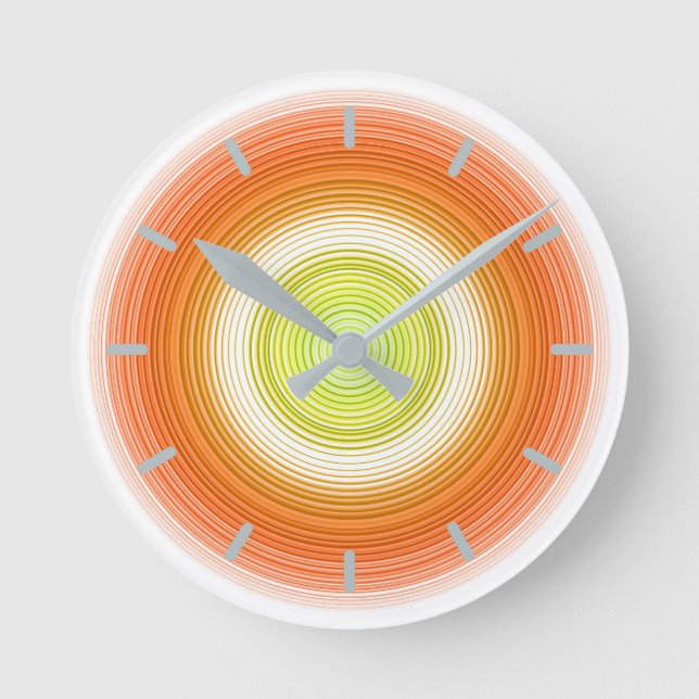 Relógio Redondo Círculos - Citros (Frente)