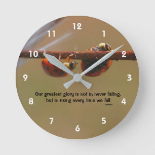 Relógio Redondo Citação de Confúcio Inspiracional de Atitude La