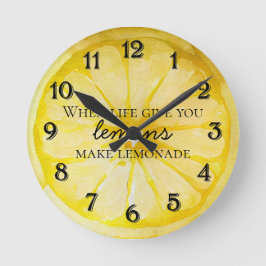 Relógio Redondo Citação de Lemon