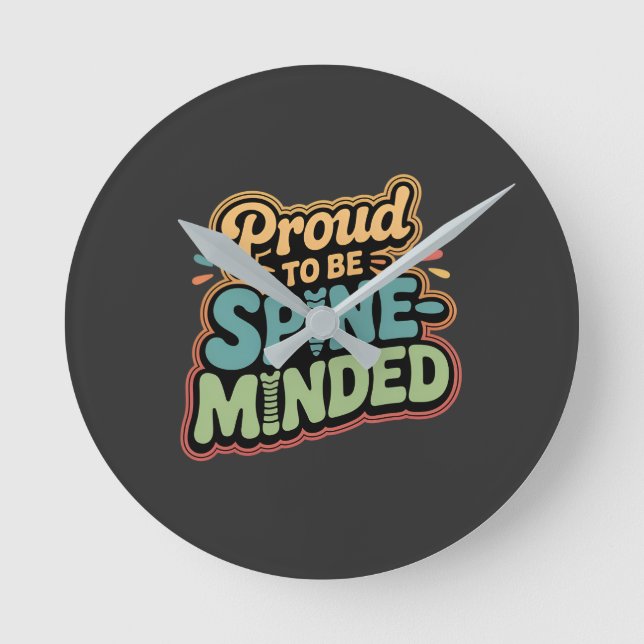 Relógio Redondo Citação Engraçado do Chiropractor Gift Spine Healt (Frente)