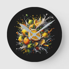 Relógio Redondo Citrus Explosion