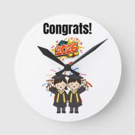 Relógio Redondo Class of 2026 Graduation Celebration