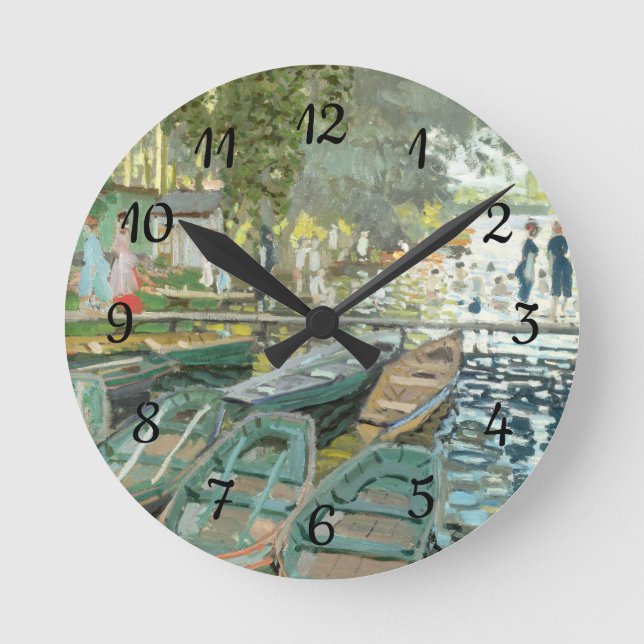 Relógio Redondo Claude Monet. Bathers em La Grenouillère (Frente)