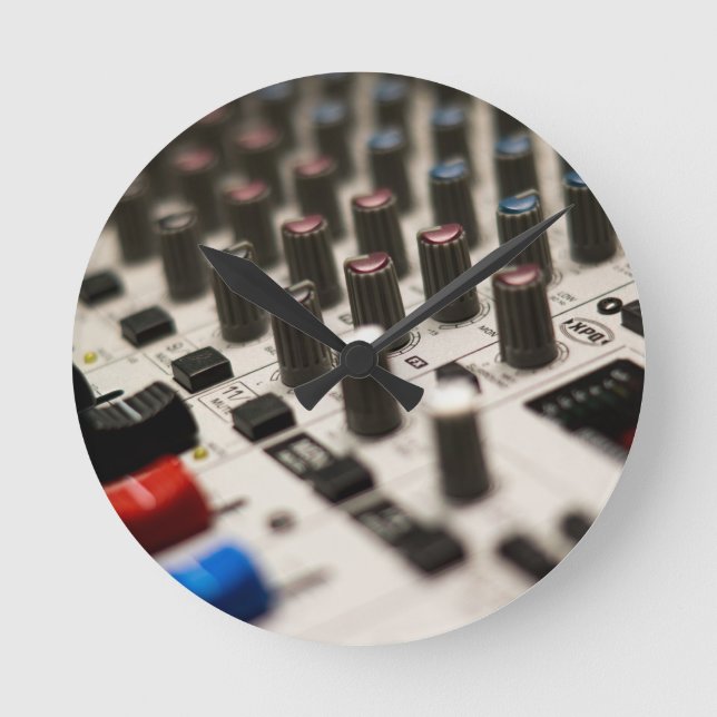 Relógio Redondo Close up de mistura do conselho (Frente)