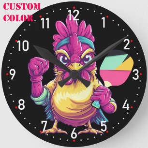 Relógio Redondo Cluck & Crush O’Clock Pickleball 