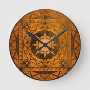 Relógio Redondo Cobre Atlantean dos artesanatos no bronze