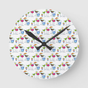 RELÓGIO REDONDO COCKTAILS UP WALL CLOCK